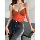 Mesh Camisole Top Tangerine - One Size