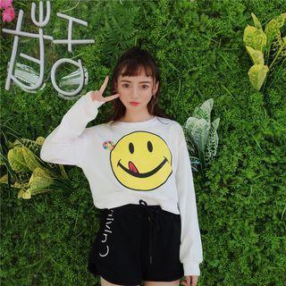 Smiley Print Sweatshirt