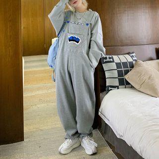 Letter Embroidered Jumper Pants