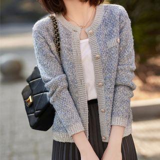 Sequined Melange Cardigan