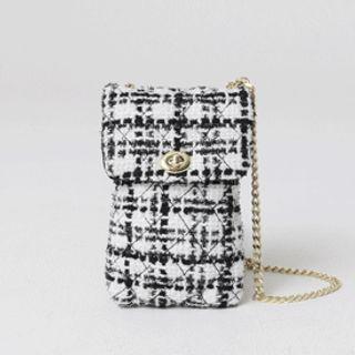 Chain-strap Tweed Mini Crossbody Bag