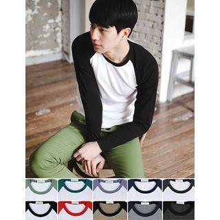 Raglan-sleeve Slim-fit T-shirt