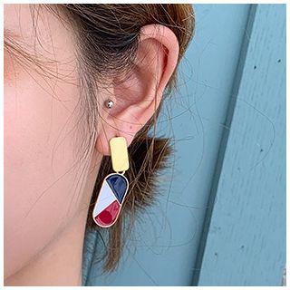Colour Block Alloy Dangle Earring