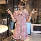 Gingham Blouse Dress