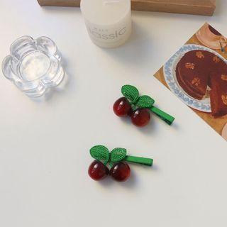 Cherry Acrylic Hair Clip 1 Pc - Maroon - One Size