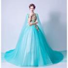 Embroidered Ball Gown Wedding Dress