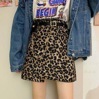 Set: Wrap A-line Skirt + Belt