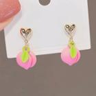 Peach Drop Earring 1 Pair - Ly2541 - Pink - One Size