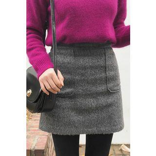 Fluffy A-line Miniskirt