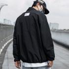 Stand-collar Semi Zipper Jacket Jacket