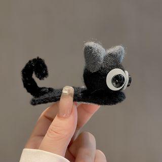 Cat Needle Felting Hair Clip