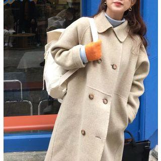 Double Breast Long Woolen Coat
