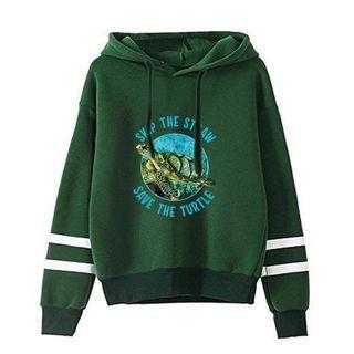 Turtle Print Hoodie
