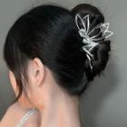 Fairy Rhinestone Alloy Hair Clamp Silver - One Size