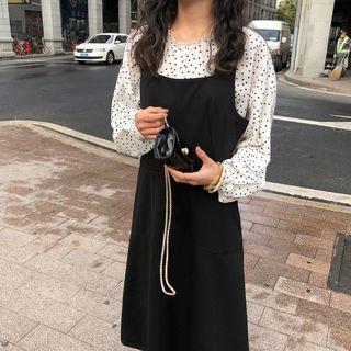 Dotted Blouse / Pinafore Dress