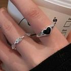 Set Of 2: Ring Set Of 2 - Silver - One Size