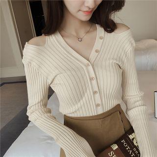 Cut Out Shoulder Cardigan