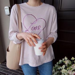 Striped Embroidered T-shirt