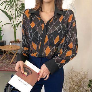 Argyle Sheer Shirt
