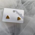 Triangle Ear Stud 1 Pair - Yellow - 925 Silver - Earrings - One Size