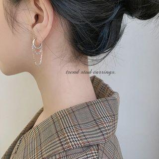 Chained Drop 925 Sterling Silver Earring