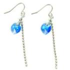 Just Love Earrings With Blue Swarovski Crystal