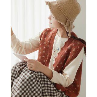 Scalloped Nordic Knit Vest