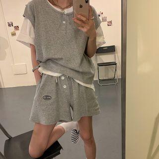 Plain Vest / Short-sleeve T-shirt / Shorts / Set