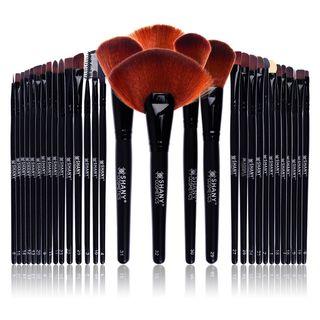 Shany - Professional 32 Pcs Brush Set With Faux-leather Pouch As Figure Shown
