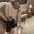 Loose-fit Shawl Knit Top