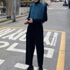 Long-sleeve Cowl-neck Top / Vest