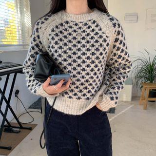 Bee Print Sweater Black Bee - Beige - One Size