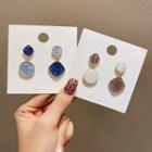 Geometric Glaze Asymmetrical Dangle Earring