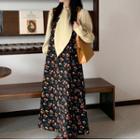 Floral Sleeveless Dress / Long-sleeve Blouse