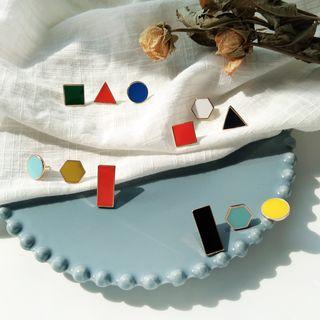 Set Of 3: Geometric Brooch (various Designs)