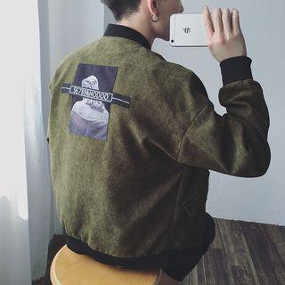 Applique Back Zip Jacket