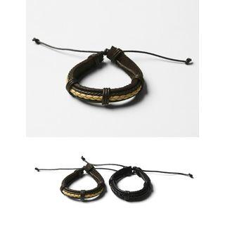 Woven Faux-leather Bracelet