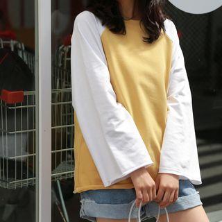 Two Tone Raglan Long Sleeve T-shirt
