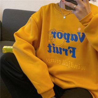 Orange Print Sweatshirt