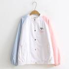 Color Panel Jacket White - One Size