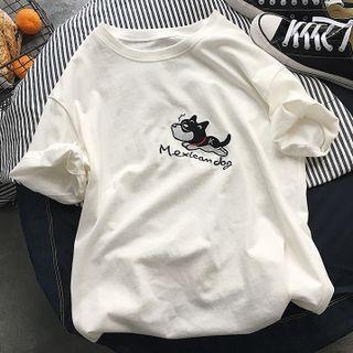 Short-sleeve Cartoon Dog T-shirt