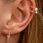 Set Of 3: Faux Pearl Earring (assorted Designs) 01 - 6748 - Gold - One Size