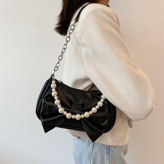 Chain Bow Shoulder Bag