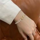 Faux Pearl Alloy Bracelet Bracelet - Gold - One Size