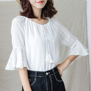 Short-sleeve Triangle Print T-shirt