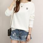 Long-sleeve Embroidered Printed T-shirt