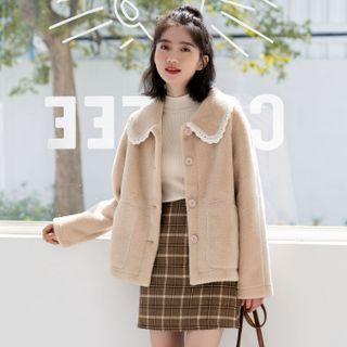 Lace Trim Collared Jacket