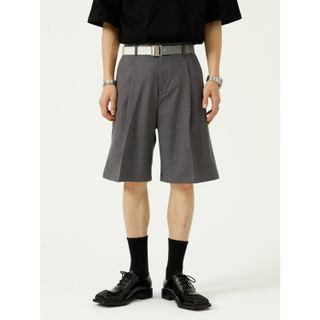 Set: Plain Shorts + Two Tone Belt