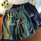 Wide-leg Lettering Sweatshorts