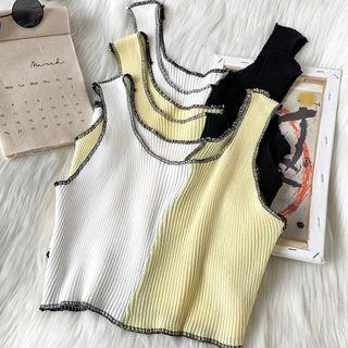 Paneled Knit Tank Top